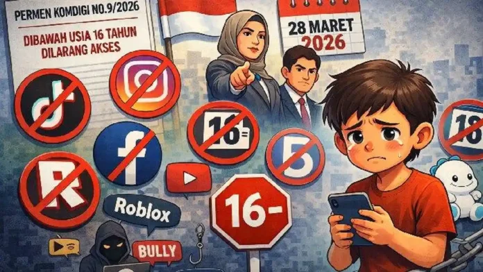 anak di bawah umur dilarang sosial media
